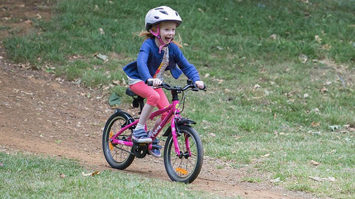 cycling down a hill