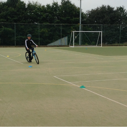 Child on a bicycle