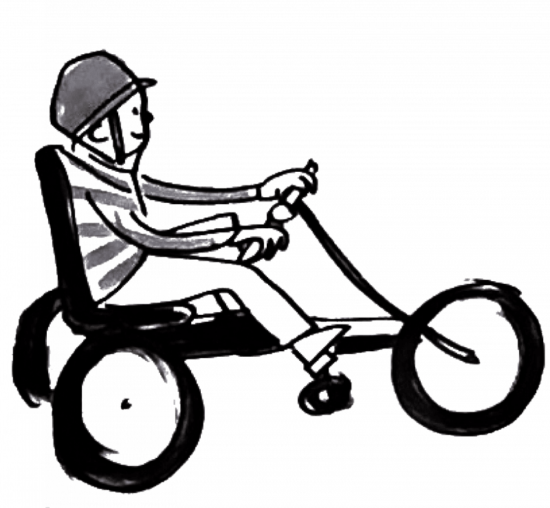 Graphic illustration Boy on Trike