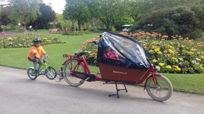 Kids with cargo bike