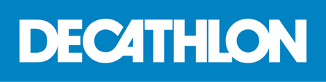 Decathlon logo white text with blue background