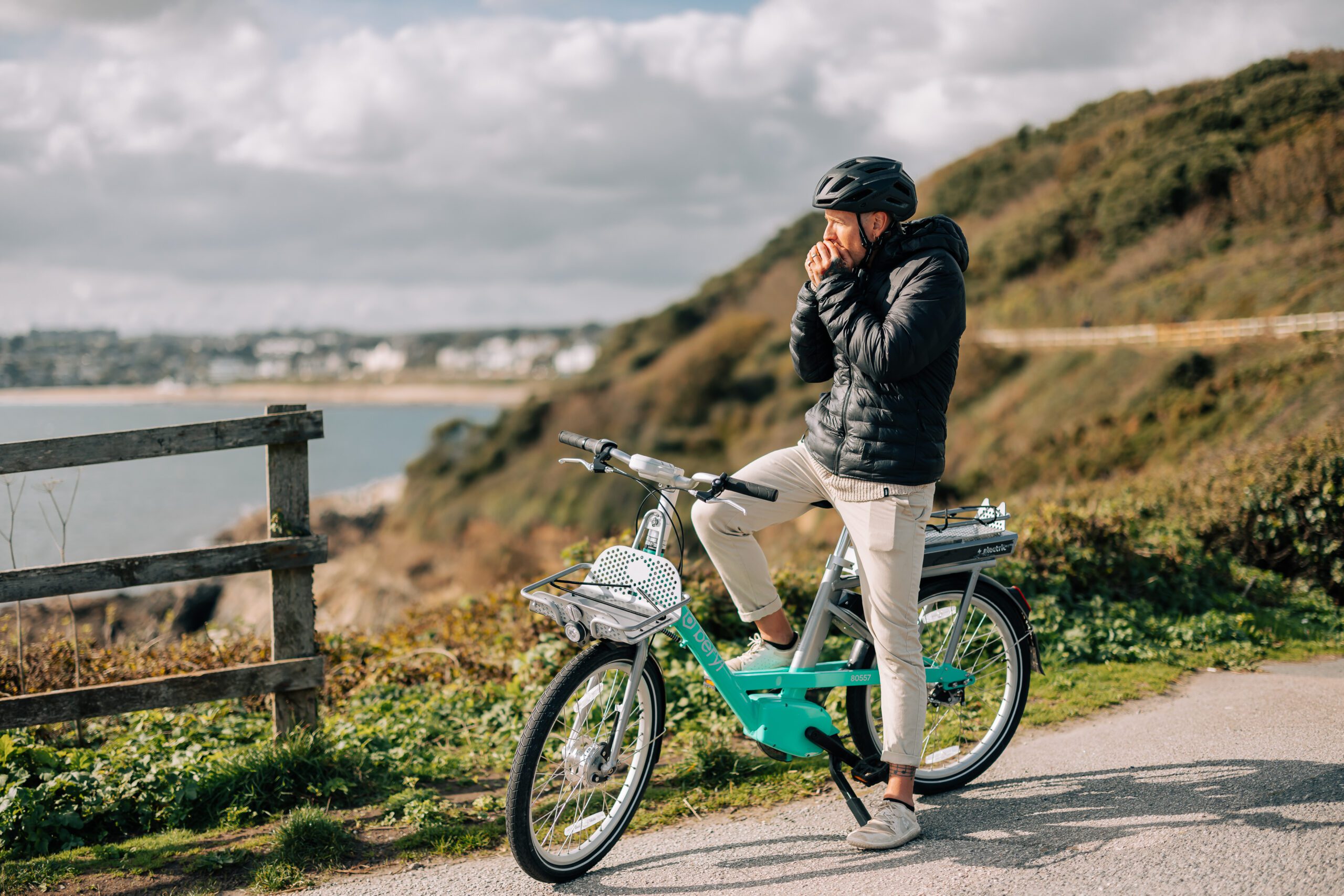 A cyclist using a Beryl cycle