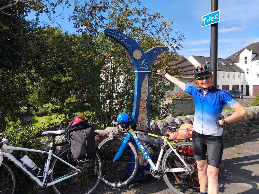 Nicky with her bike